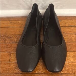Schutz Black Minimalist Ballet Flats
